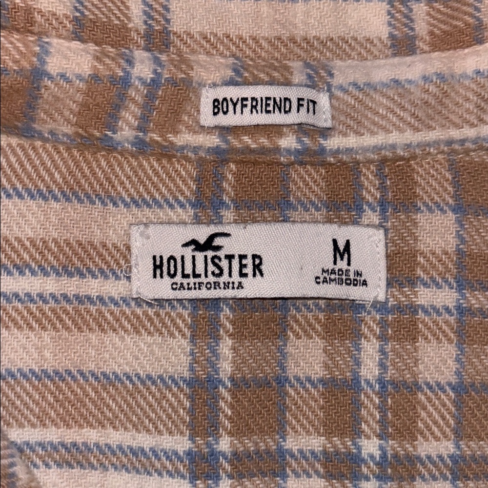 Hollister Women’s Boyfriend Fit Plaid Shacket, Size Medium - Picture 10 of 15